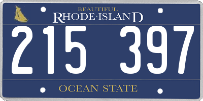 RI license plate 215397