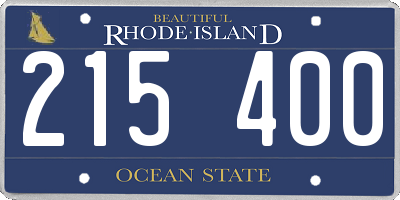 RI license plate 215400