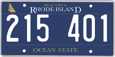 RI license plate 215401