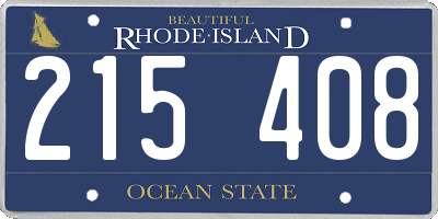 RI license plate 215408