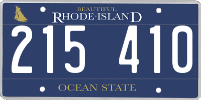 RI license plate 215410