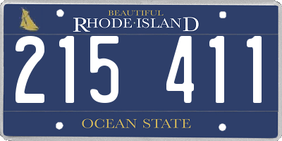 RI license plate 215411