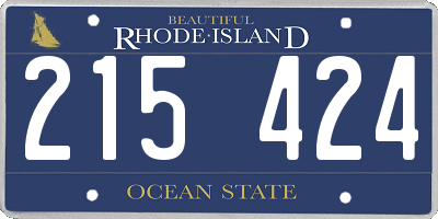 RI license plate 215424