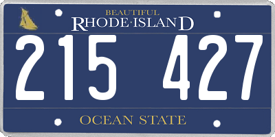 RI license plate 215427