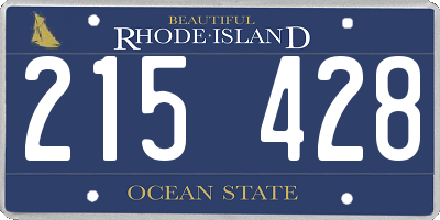 RI license plate 215428