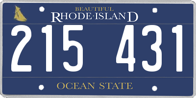 RI license plate 215431