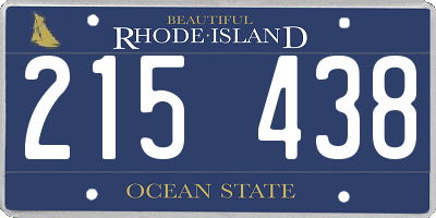 RI license plate 215438