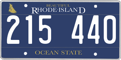 RI license plate 215440