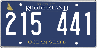 RI license plate 215441