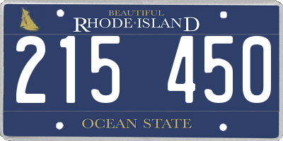 RI license plate 215450