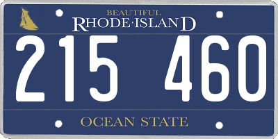 RI license plate 215460