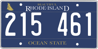 RI license plate 215461