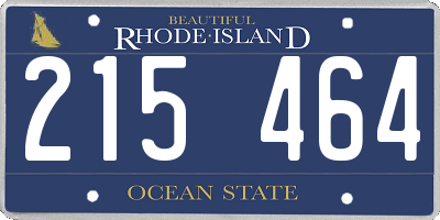 RI license plate 215464