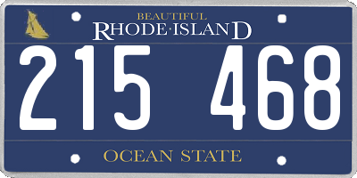 RI license plate 215468