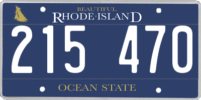 RI license plate 215470