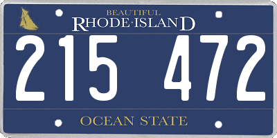 RI license plate 215472