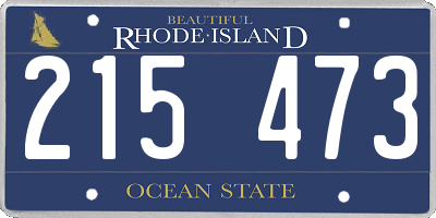 RI license plate 215473