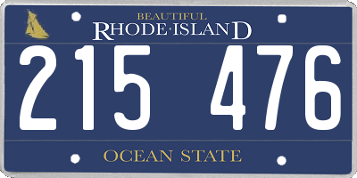 RI license plate 215476