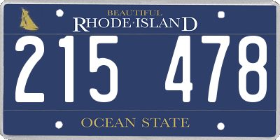RI license plate 215478