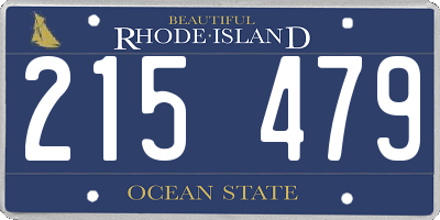 RI license plate 215479