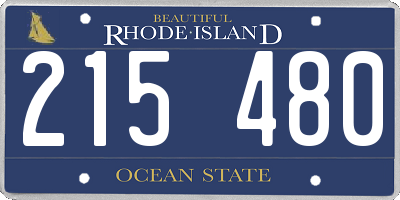 RI license plate 215480