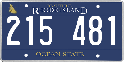 RI license plate 215481