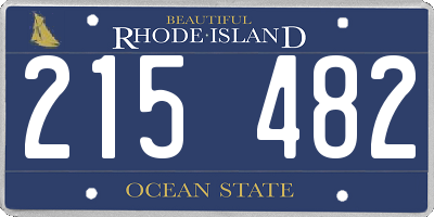 RI license plate 215482