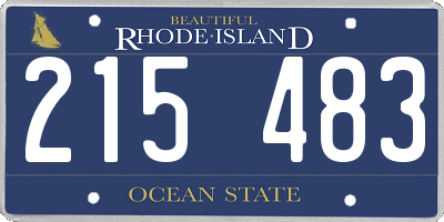 RI license plate 215483