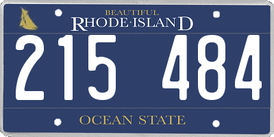 RI license plate 215484