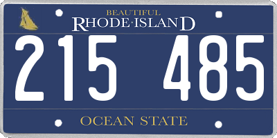 RI license plate 215485
