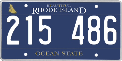 RI license plate 215486