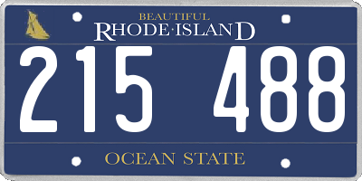RI license plate 215488