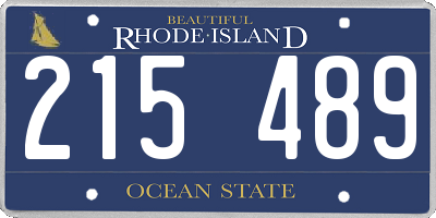 RI license plate 215489