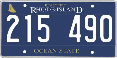 RI license plate 215490