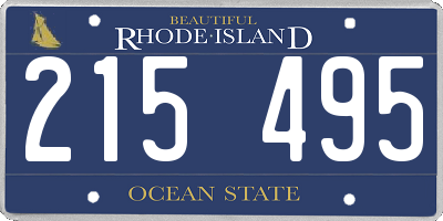 RI license plate 215495