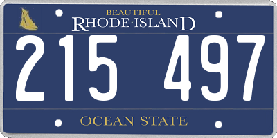 RI license plate 215497