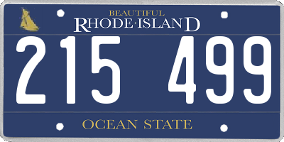 RI license plate 215499