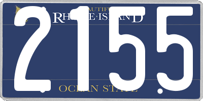 RI license plate 2155