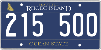 RI license plate 215500