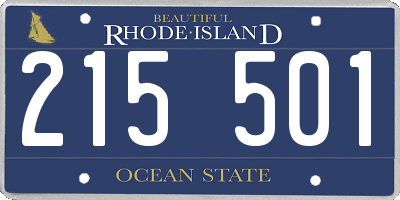 RI license plate 215501
