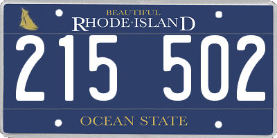 RI license plate 215502