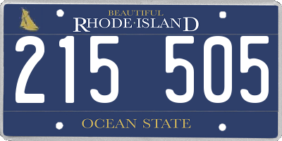 RI license plate 215505