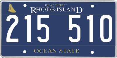 RI license plate 215510