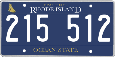 RI license plate 215512