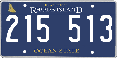 RI license plate 215513