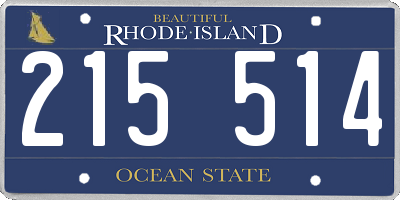 RI license plate 215514