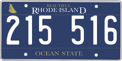 RI license plate 215516