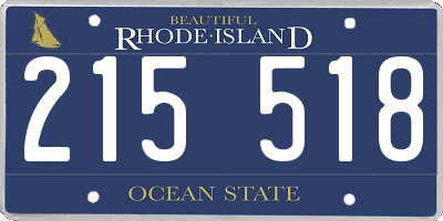 RI license plate 215518