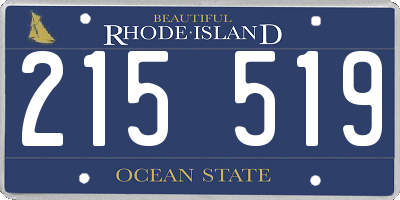 RI license plate 215519