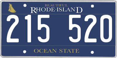 RI license plate 215520